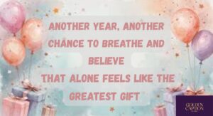 Short Birthday Captions for Yourself Wrapped in Quiet Blessings