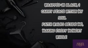 Caption for Black Outfit as Poetry of Silent Confidence