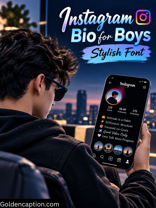 Stylish Font Instagram Bio for Boys