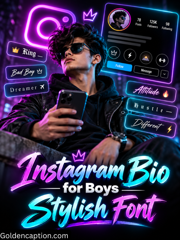 Stylish Font Instagram Bio for Boys